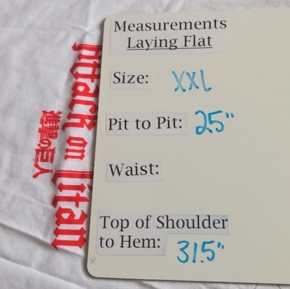 Attack on Titan White Short Sleeve Graphic Tee size XXL - Picture 5 of 5